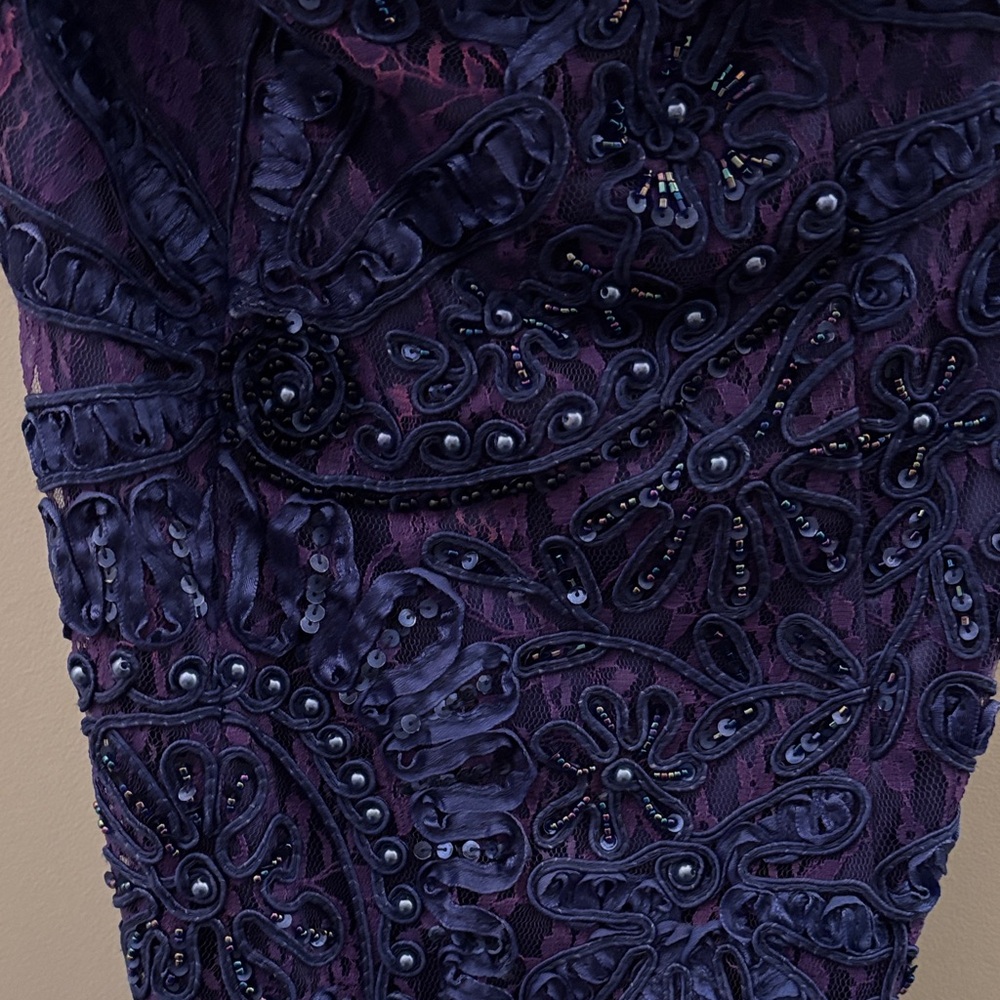 Sue Wong Purple Strapless Dress